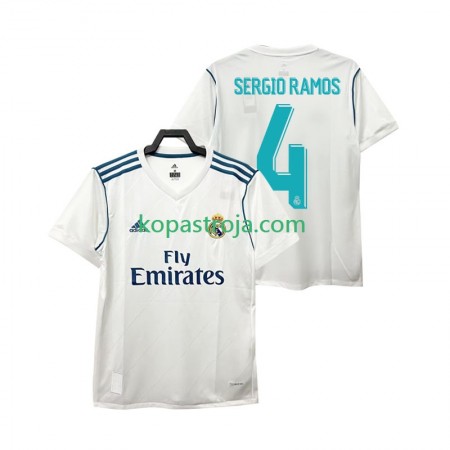 Billiga Fotbollströjor Real Madrid SERGIO RAMOS 4 2017 Retro Hemma tröja 2018 Kortärmad